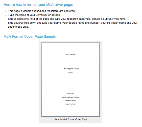 How to write a mla title page